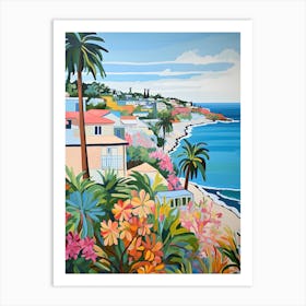 Laguna Beach, California, Matisse And Rousseau Style 1 Art Print