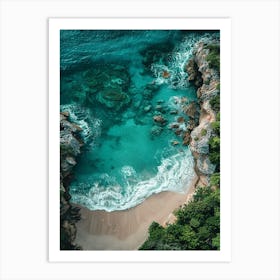 Aerial View Of A Beach 1 Art Print