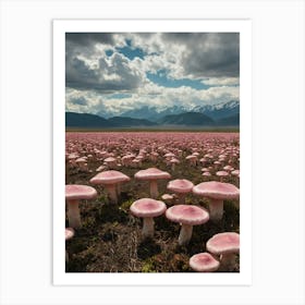 Pink Mushrooms Art Print