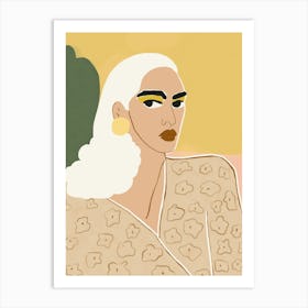 Illustration Of A Woman Art Print