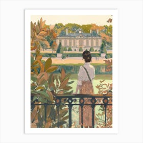 In The Garden Chateau De Villandry Gardens France 1 Art Print