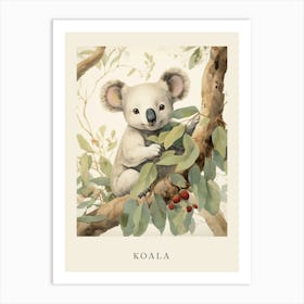 Beatrix Potter Inspired  Animal Watercolour Koala 4 Art Print