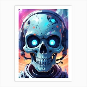 Space Skull Art Print