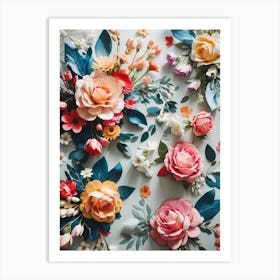 Paper Flowers Print Art Print