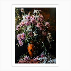 Baroque Floral Still Life Asters 8 Art Print