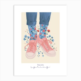 Step Into Spring Flowers And Sneakers Spring 8 Art Print