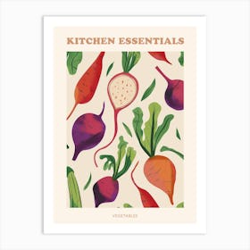 Vegetable Pattern Illustration Poster 3 Art Print