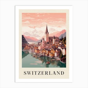Vintage Travel Poster Switzerland 4 Art Print