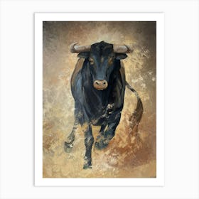 Black Bull Art Print