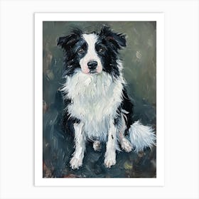 Border Collie Acrylic Painting 5 Art Print