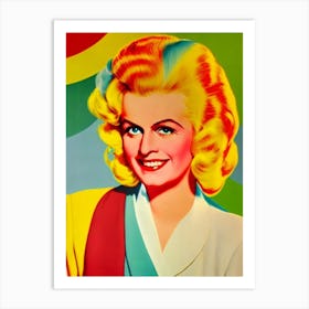 Jean Harlow Colourful Pop Movies Art Movies Art Print