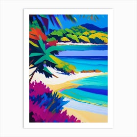 Fiji Beach Colourful Painting Tropical Destination Art Print