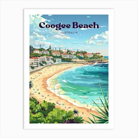 Coogee Beach Australia Holiday Travel Art Art Print