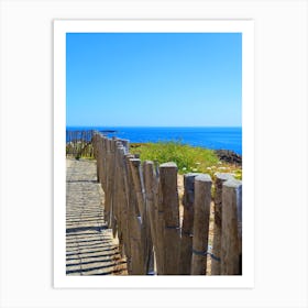 Wooden Fence By The Sea Art Print