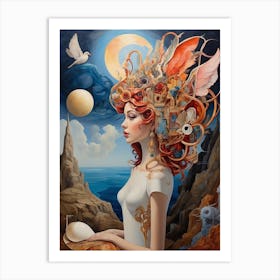 Woman In A Dream Art Print