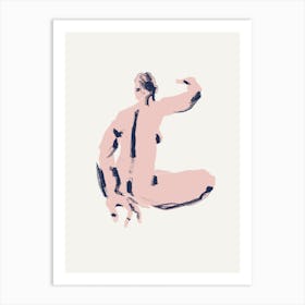 Seated Nude Back View  Art Print