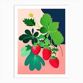Wild Strawberries, Plant, Pop Art Matisse 1 Art Print
