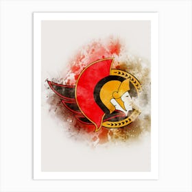 Ottawa Senators Watercolor Art Print