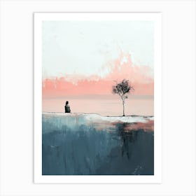 Lone Tree, Minimalism 9 Art Print