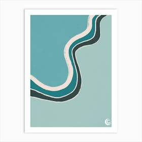 Santorini (Waves) Art Print