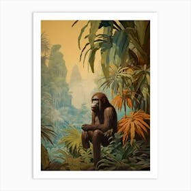 Orangutan 1 Tropical Animal Portrait Art Print