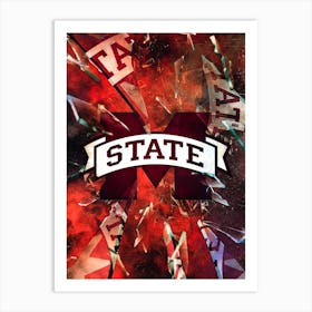 Mississippi State Bulldogs 1 Art Print