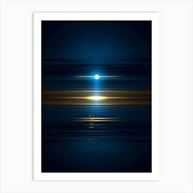 Moonlight Over Water 1 Art Print