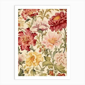 Floral Wallpaper 218 Art Print