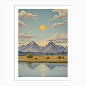 Sunrise Over The Mountains Art Print