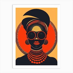 African Woman In Sunglasses 6 Art Print