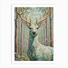 Majestic Mosaic Deer Art Print