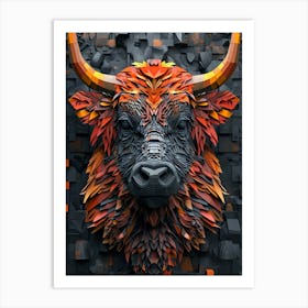 Bull Head Art Print