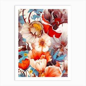 Floral Pattern 1 f flora nature flowers Art Print