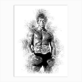 Rocky Balboa Drawing Pencil Art Print