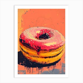 Red Donut Art Print