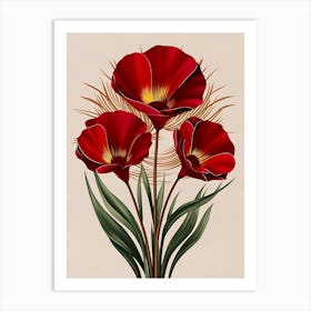 Red Poppies Canvas Print Art Print