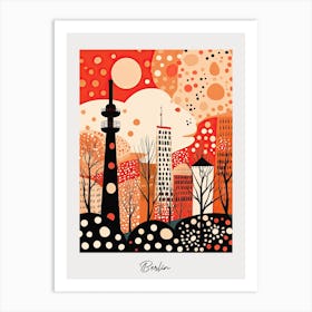 Poster Of Berlin, Illustration In The Style Of Pop Art 2 Art Print