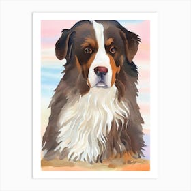 Newfoundland 2 Watercolour Dog Art Print