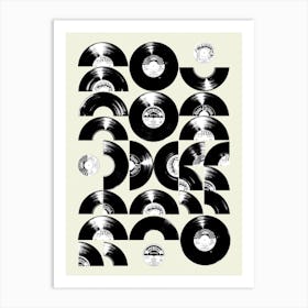 Mid Century Vinyls Art Print