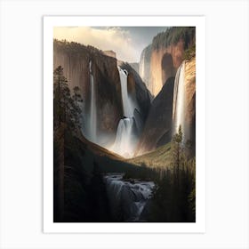 Yosemite Falls, United States Realistic Photograph (2) Art Print