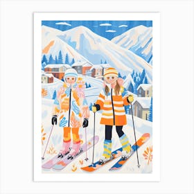 Snowbird Ski Resort   Utah Usa, Ski Resort Illustration 1 Art Print