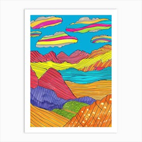 Colorful Landscape 1 Art Print