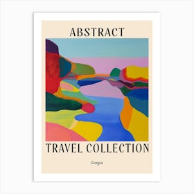 Abstract Travel Collection Poster Georgia 6 Art Print