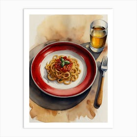 Spaghetti With Tomato Sauce 1 Art Print