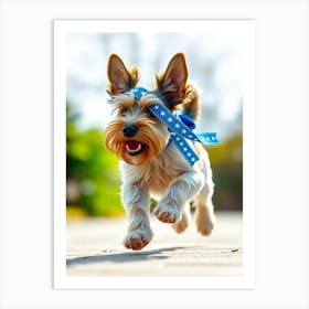 Yorkshire Terrier Puppy Running Art Print