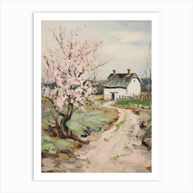 Cottage In The Countryside Painting 11 Art Print