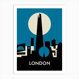 London Skyline Blue Art Print