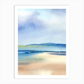 Dornoch Beach 3, Highlands, Scotland Watercolour Art Print