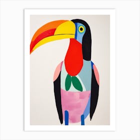 Colourful Kids Animal Art Toucan 1 Art Print