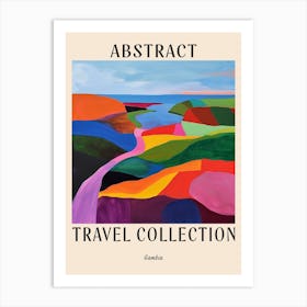 Abstract Travel Collection Poster Gambia 3 Art Print